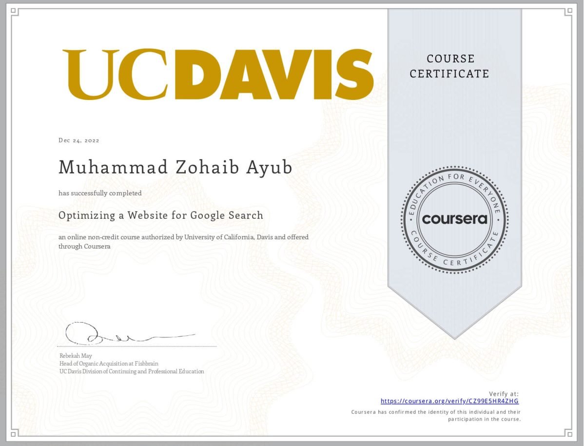 X Optimizing of Website